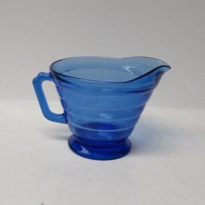 Hazel Atlas Depression Glass Cobalt Blue MODERNTONE 3 Inch Creamer Cream Pitcher
